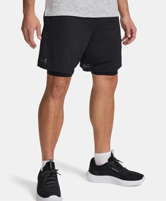Ua Tech Vent 2in1 Short-blk heren shorts zwart