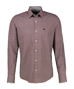 Heren overhemd lange mouw rood