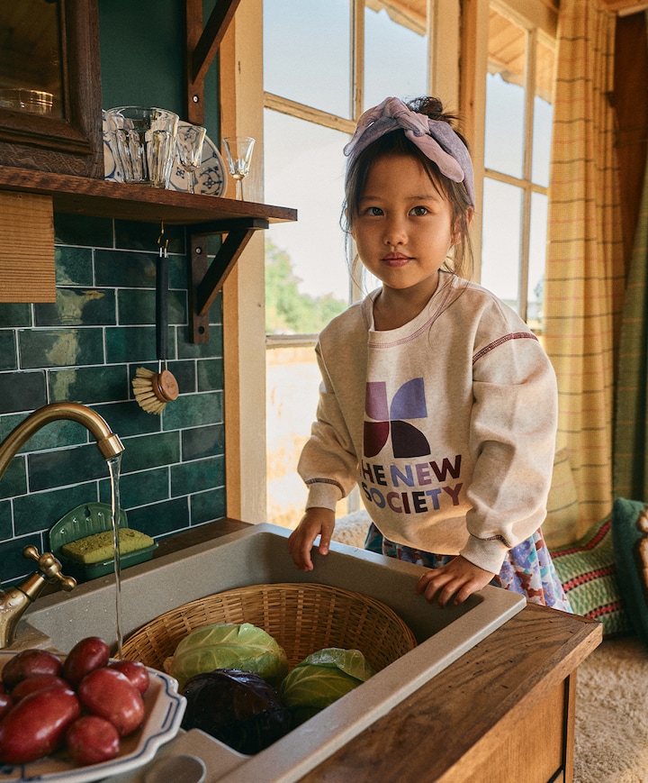 Meisjes sweater ecru