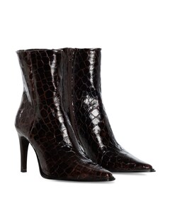 dames enkellaarzen bruin