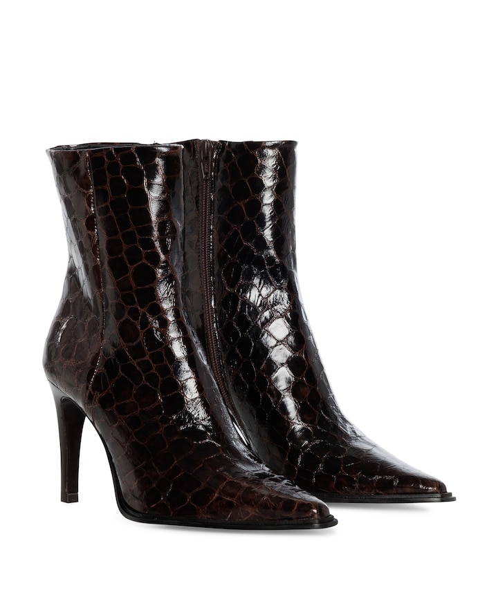 dames enkellaarzen bruin