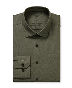 Heren overhemd lange mouw groen