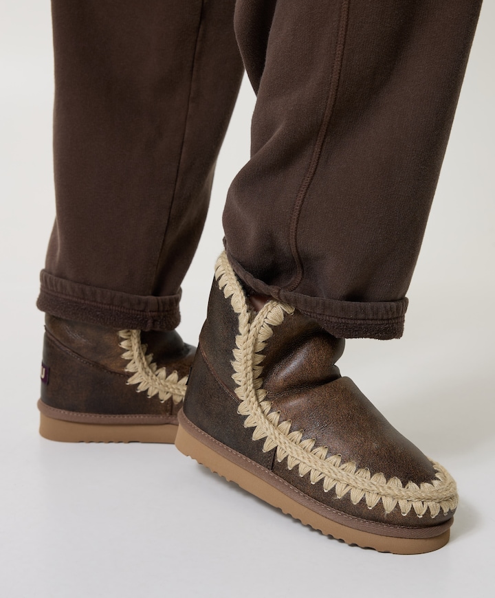 Eskimo 18 dames enkellaarzen bruin