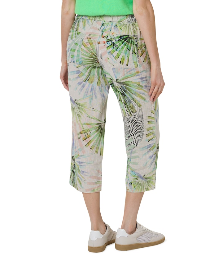 Pia Wide Leg 3/4 dames broek groen