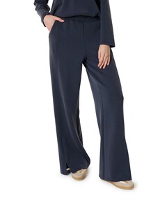 Regular length with straight wide leg broek grijs
