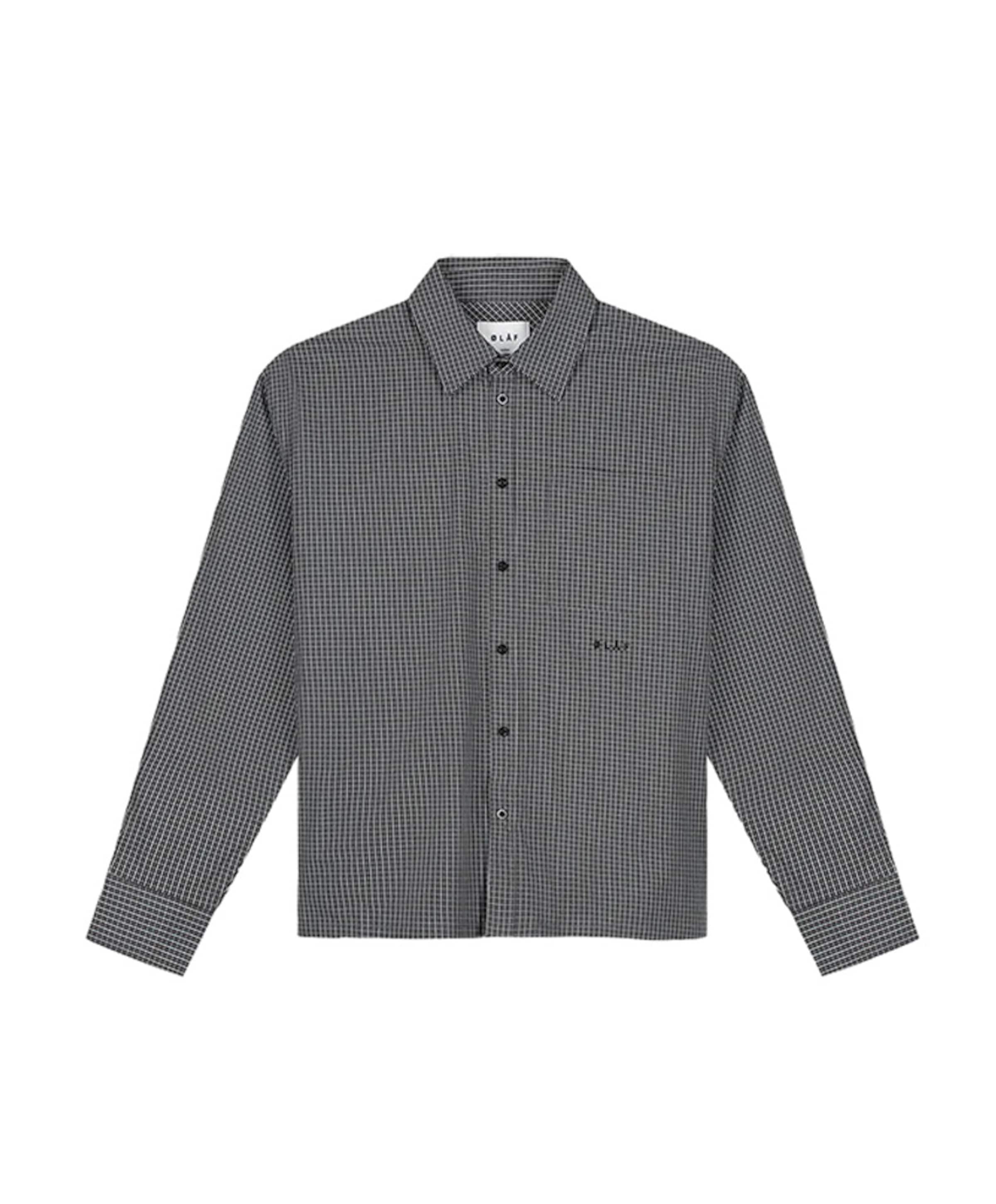 Heren overhemd lange mouw bruin