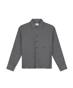 Heren overhemd lange mouw bruin