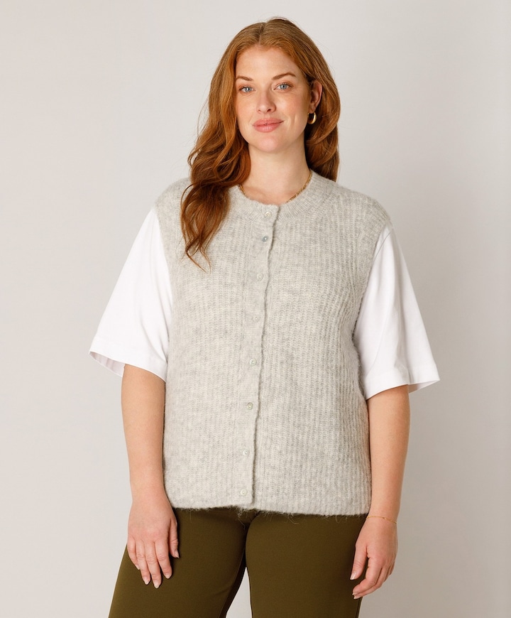 Dames vest grijs