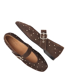 Lou Nina dames ballerina's bruin