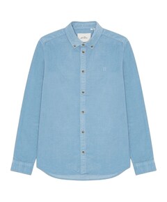 Heren overhemd lange mouw blauw