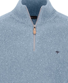Heren trui met rits blauw