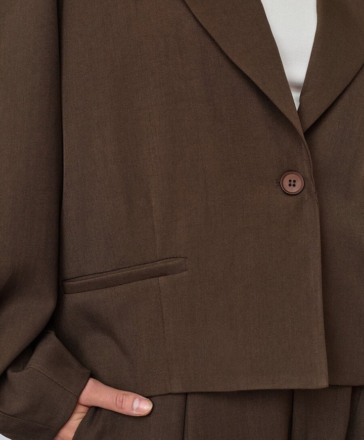 Dames blazer bruin