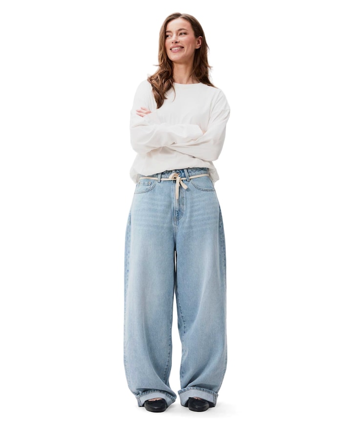 Baggy fit dames jeans blauw