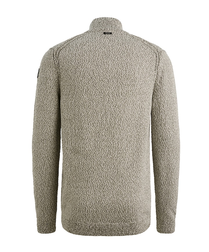 Heren trui met rits grijs