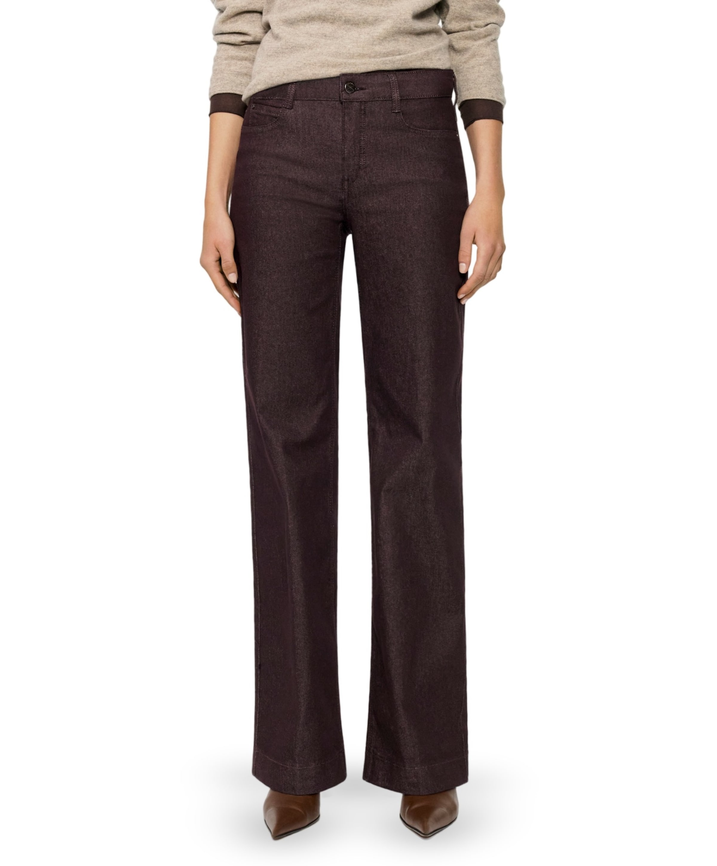 DREAM WIDE dames jeans bruin