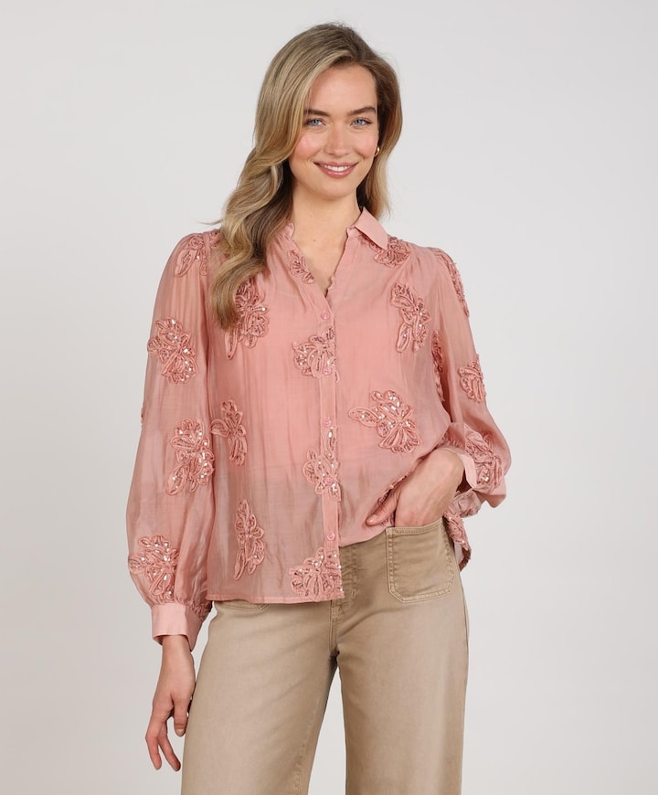 Dames blouse roze