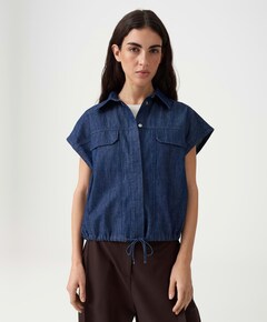 Dames blouse blauw