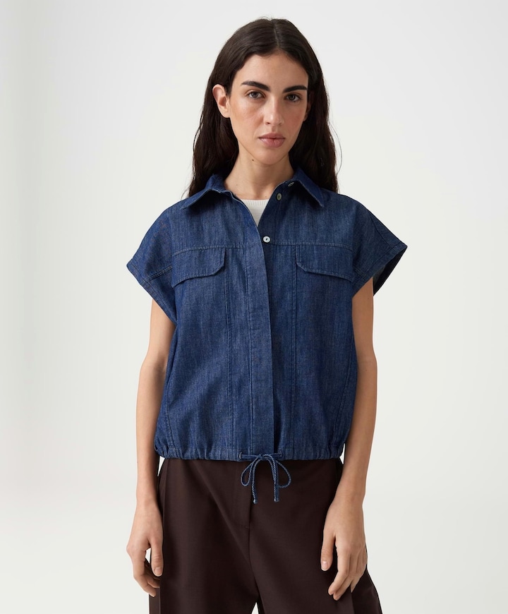 Dames blouse blauw