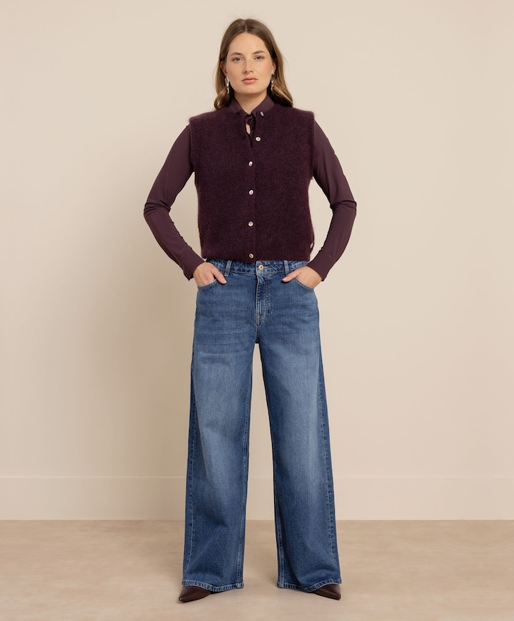 Dames gilet bordeaux