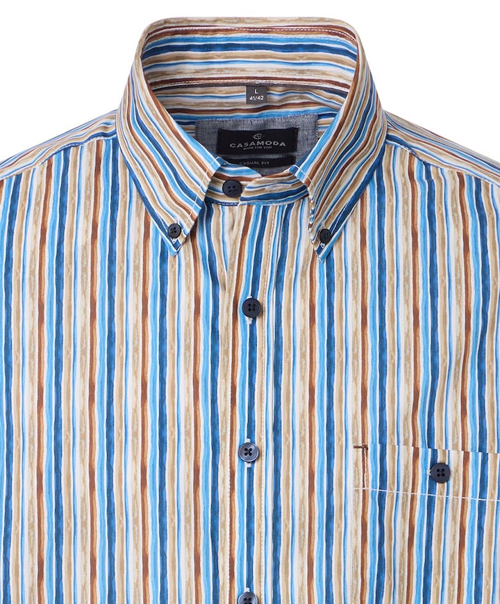 Heren overhemd lange mouw multicolor