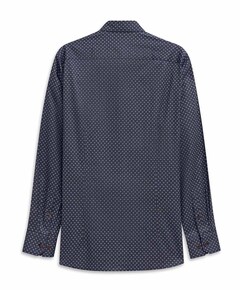 Heren overhemd lange mouw blauw