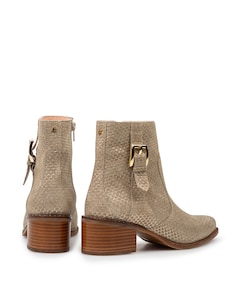 dames enkellaarzen beige