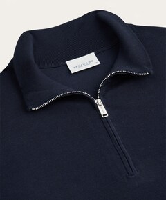 Heren trui met rits blauw