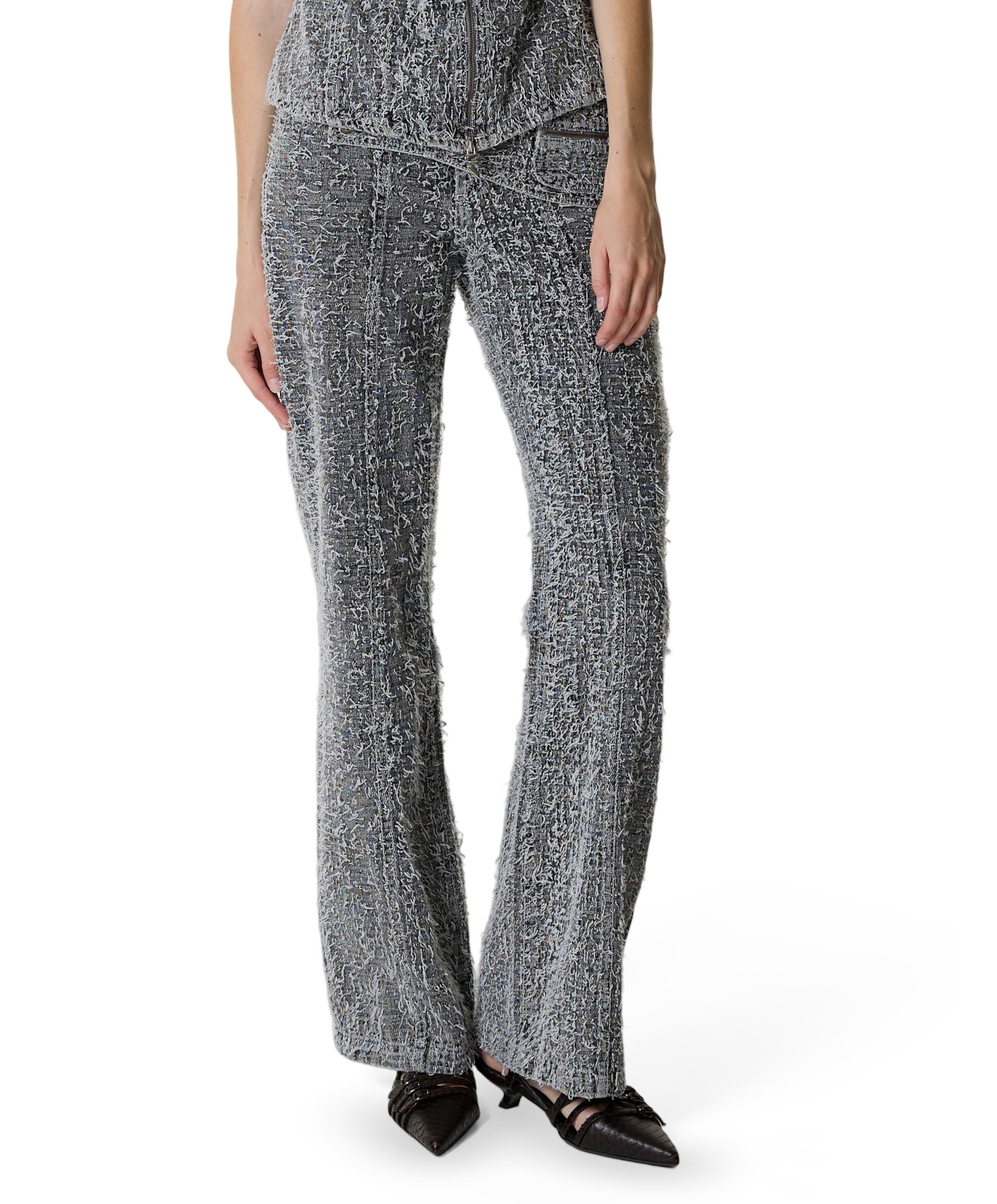 D49 Bootcut dames jeans grijs