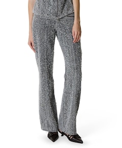 D49 Bootcut dames jeans grijs