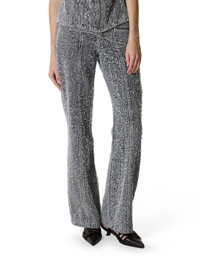 D49 Bootcut dames jeans grijs