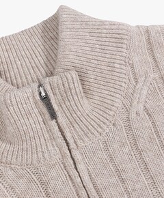 Trui met rits beige