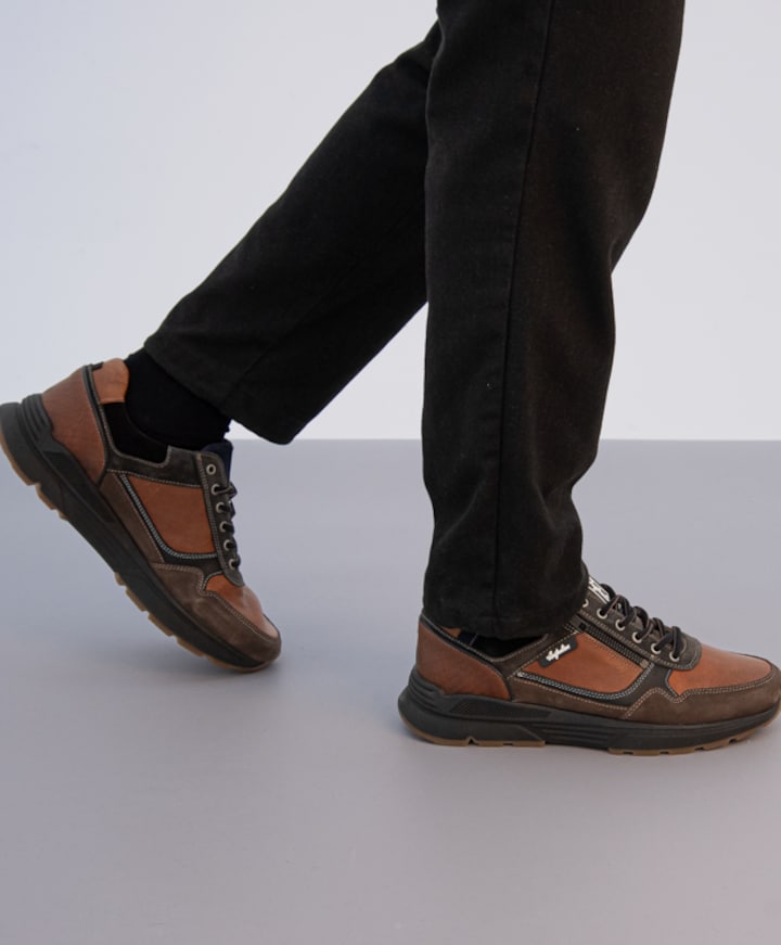 Connery heren sneakers bruin