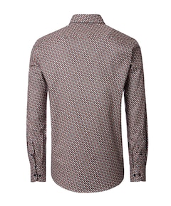 Heren overhemd lange mouw oranje