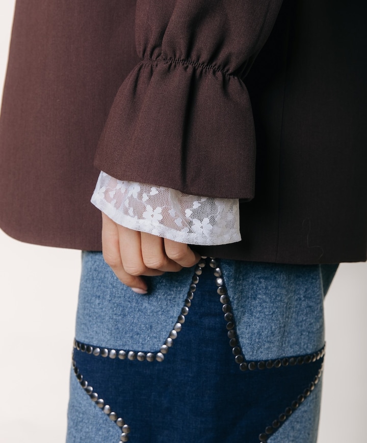 Dames blazer bruin