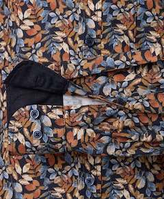 Heren overhemd lange mouw oranje