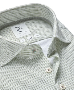 Heren overhemd lange mouw groen