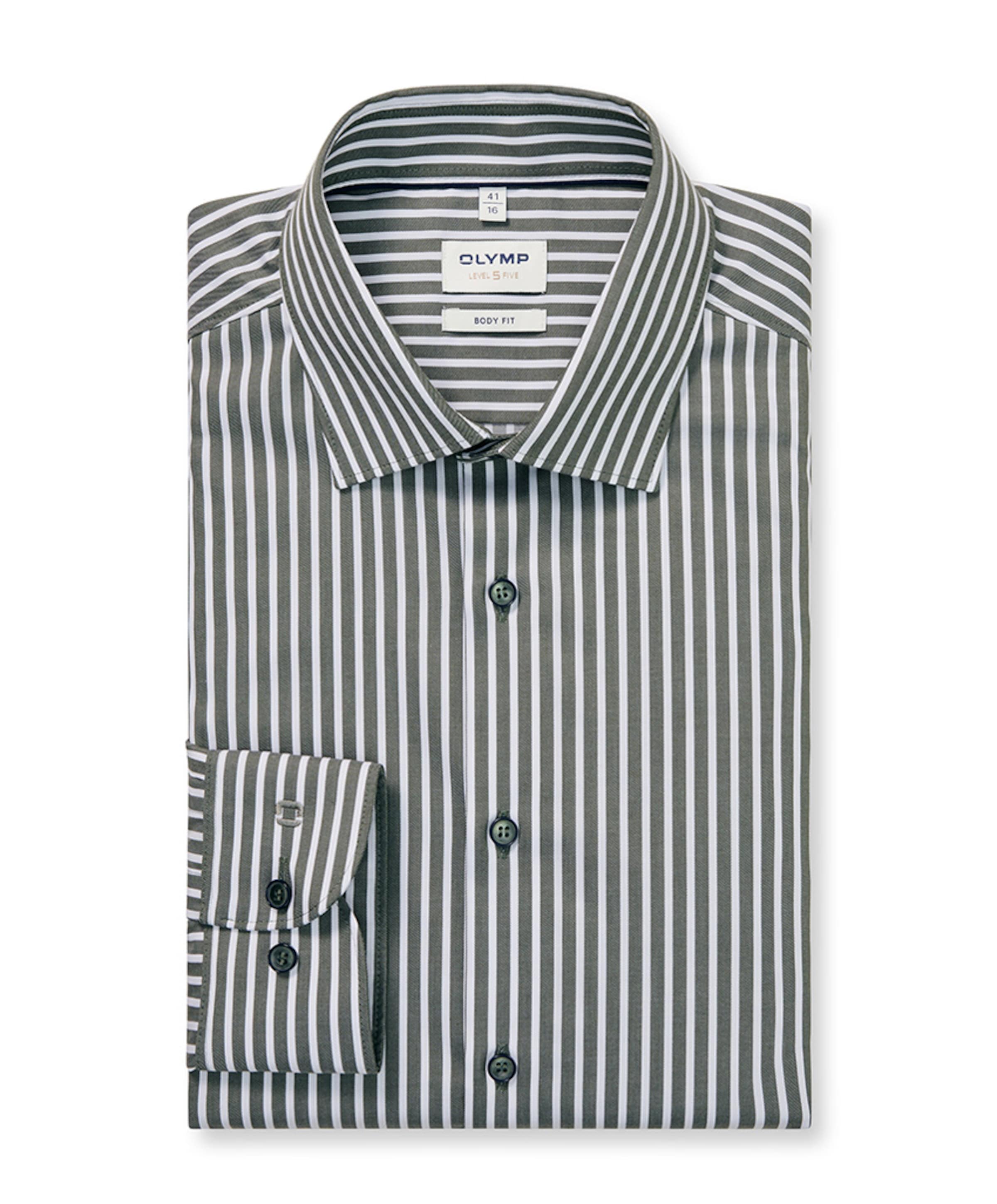 Heren overhemd lange mouw groen