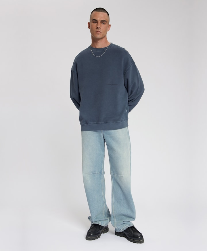 Heren sweater blauw
