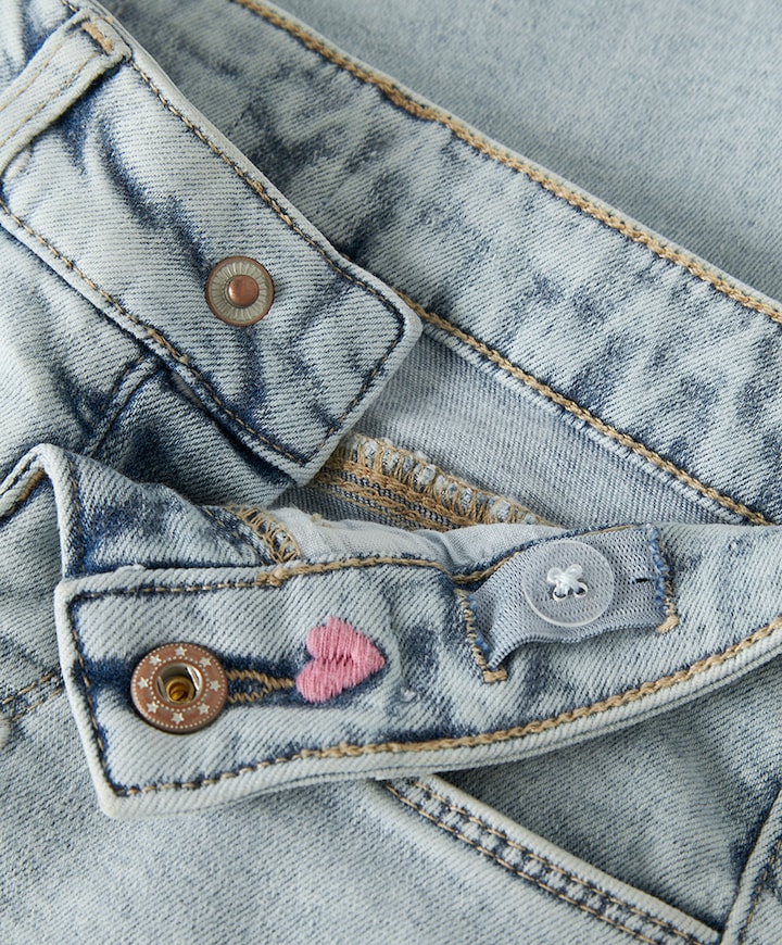 NMFROSE WIDE EMB 2633-FR NOOS meisjes jeans blauw