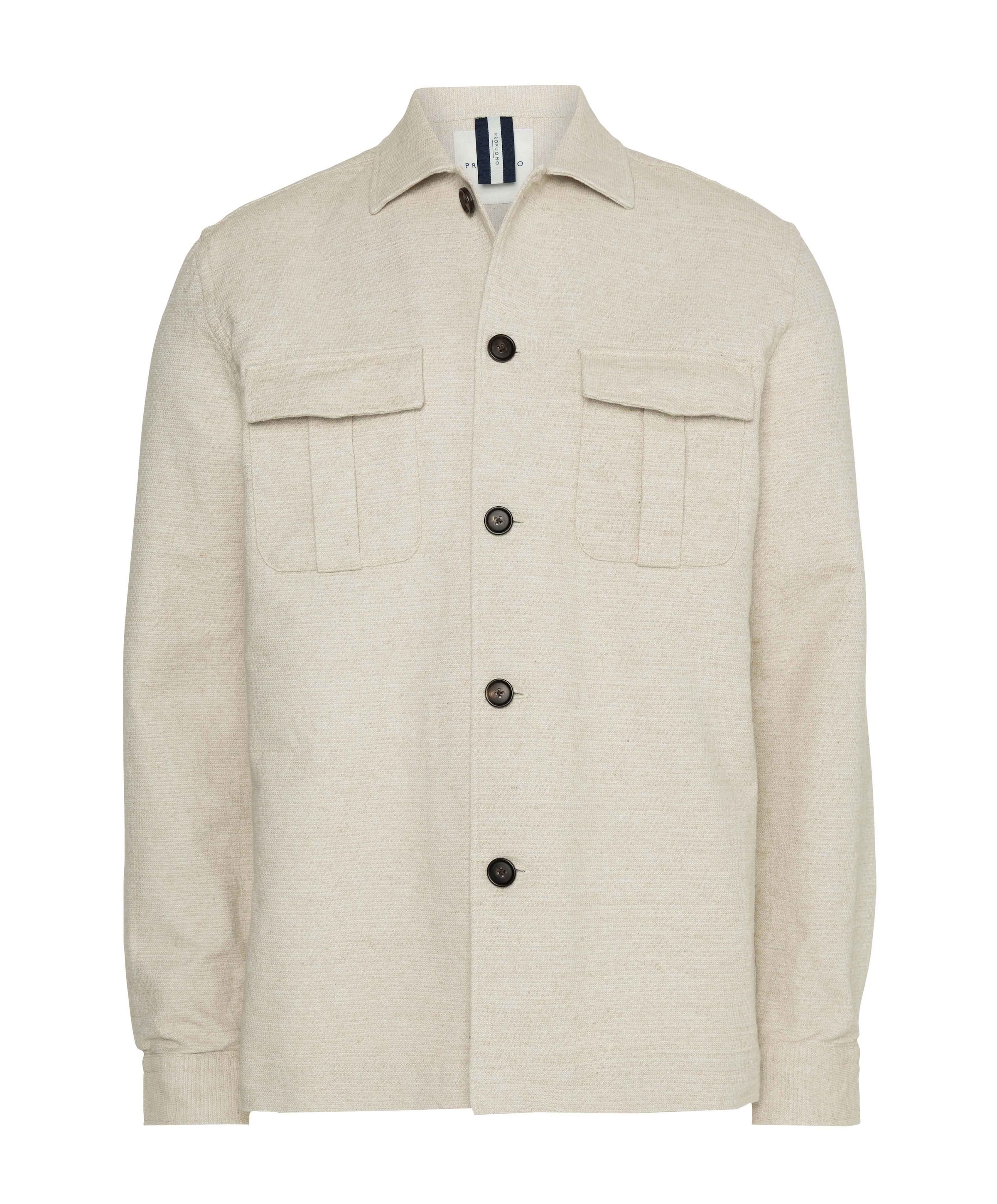 Heren overshirt beige