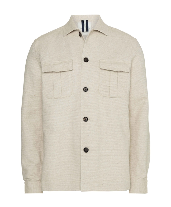Heren overshirt beige