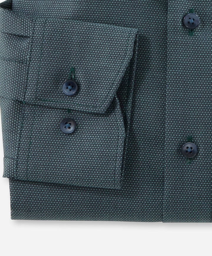 Heren overhemd lange mouw groen