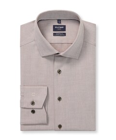 Heren overhemd lange mouw beige