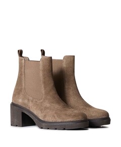 Yvette dames enkellaarzen beige