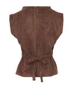 Dames top bruin