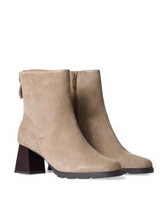 dames enkellaarzen beige