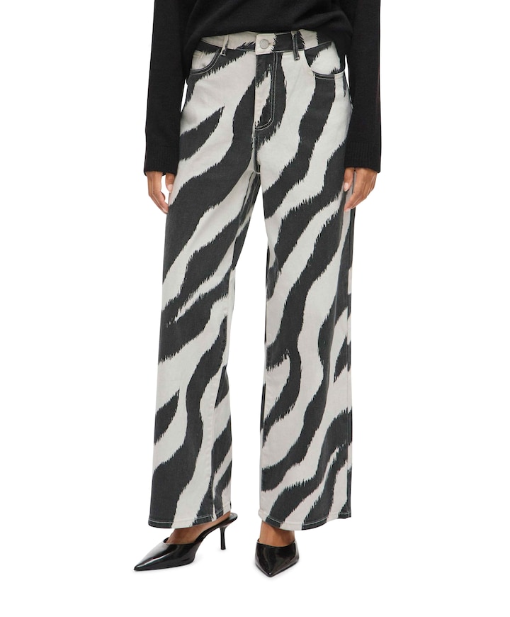 VIFREYA ZEMSA HW WIDE PRINTED jeans ecru