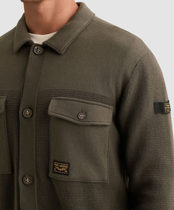 Heren overshirt groen