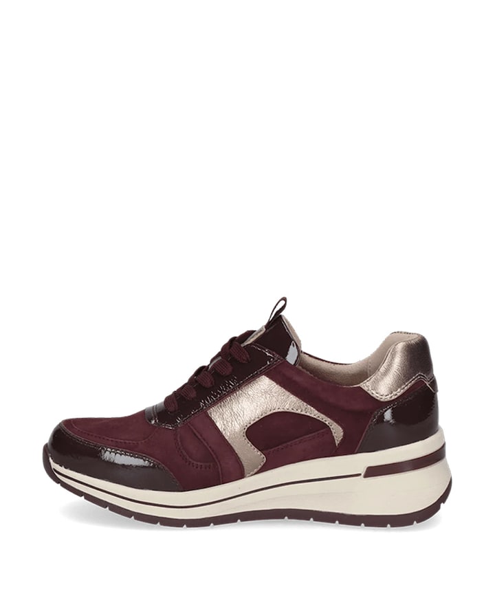 Lace-up dames sneakers bordeaux