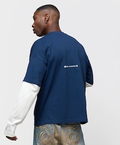 Uniseks longsleeve blauw